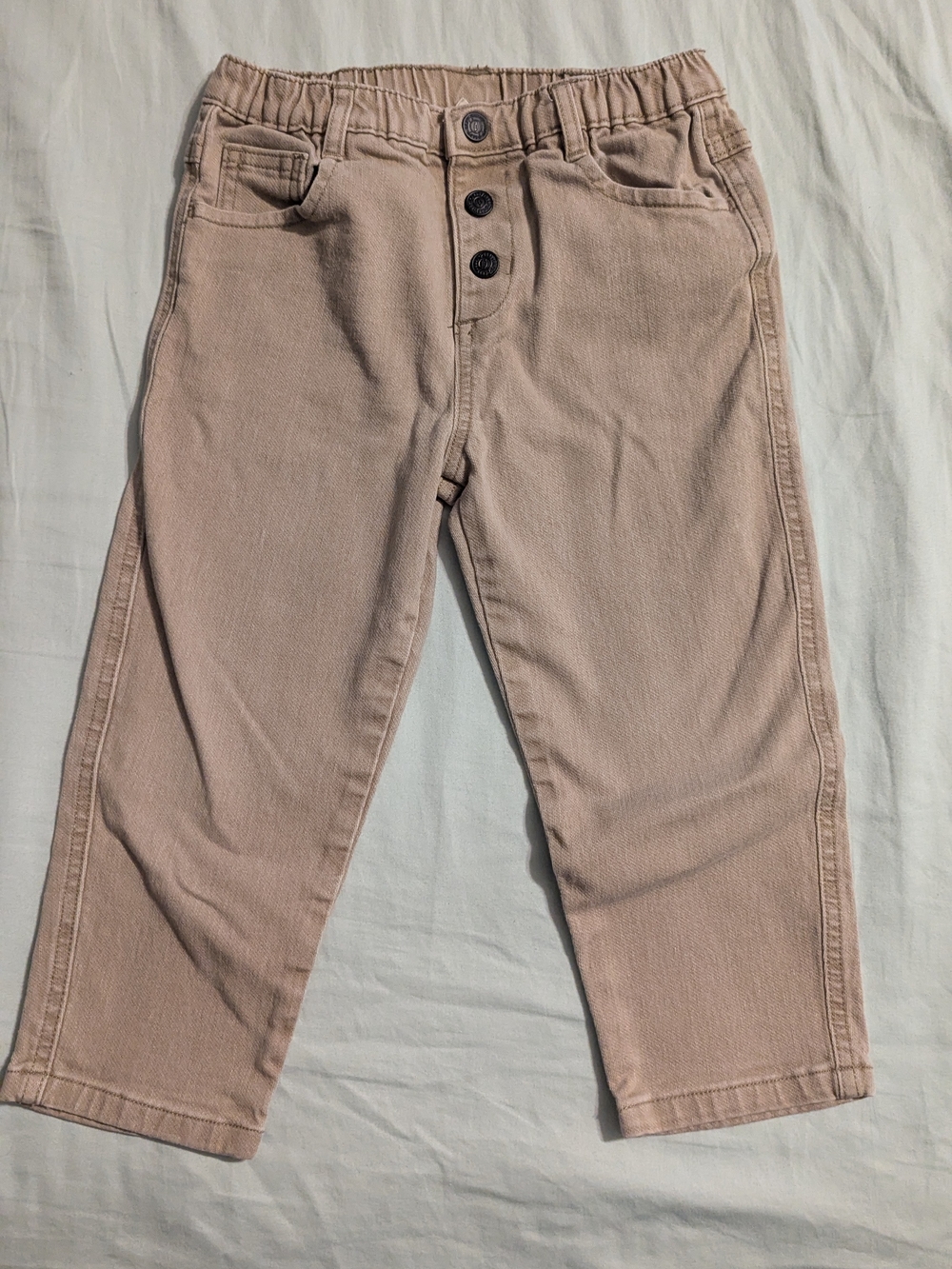 Kids Casual Pull-On Pants in Light Tan